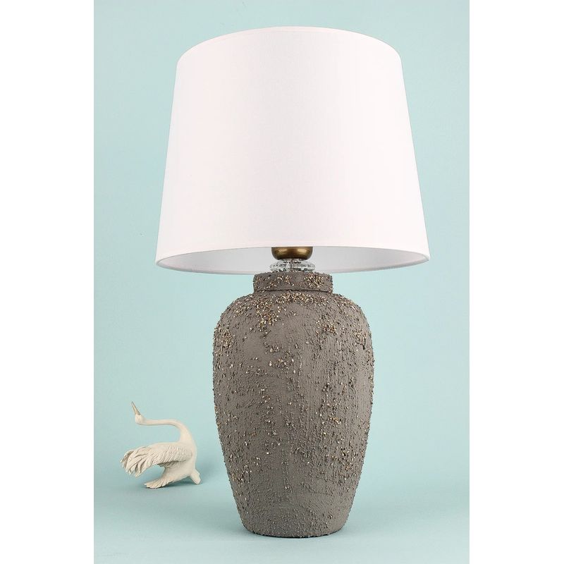 Casa si Gradina - Corpuri si surse de iluminat - Veioze si lampi - Veioze - Veioza, Opviq, ceramica, gri alb, 29.5x50 cm - Infinity.ro