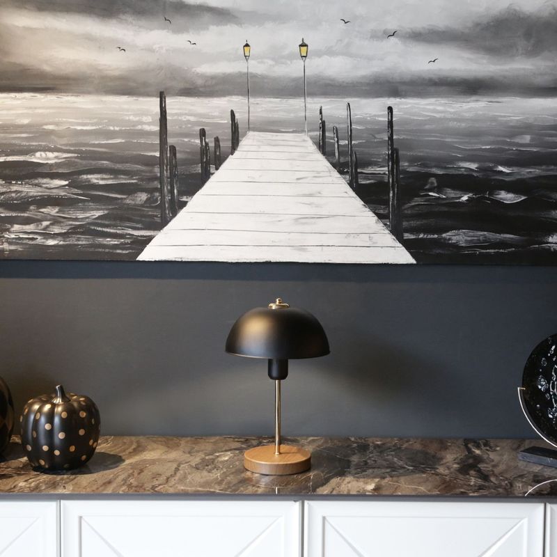 Casa si Gradina - Corpuri si surse de iluminat - Veioze si lampi - Veioze - Veioza, Opviq, metal, negru, 23x12x38 cm - Infinity.ro