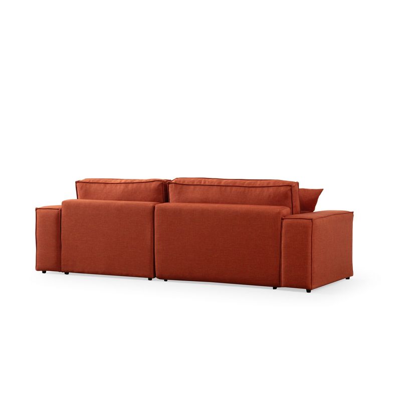 Casa si Gradina - Mobilier - Canapele si coltare - Coltare - Coltar extensibil, Hanah Home, lemn fag si pal, portocaliu, 260x170x78 cm, 560ARE2223 - Infinity.ro