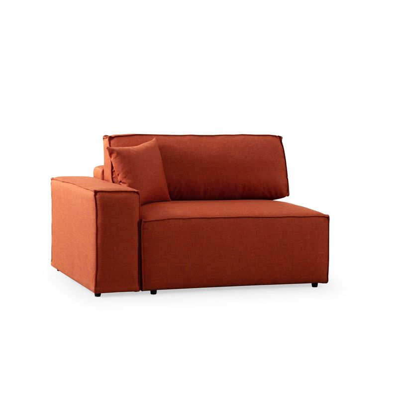 Casa si Gradina - Mobilier - Canapele si coltare - Coltare - Coltar extensibil, Hanah Home, lemn fag si pal, portocaliu, 260x170x78 cm, 560ARE2223 - Infinity.ro
