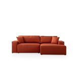Casa si Gradina - Mobilier - Canapele si coltare - Coltare - Coltar extensibil, Hanah Home, lemn fag si pal, portocaliu, 260x170x78 cm, 560ARE2223 - Infinity.ro