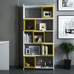 Casa si Gradina - Mobilier - Biblioteci si rafturi - Biblioteci - Biblioteca, Hanah Home, pal melaminat, alb galben, 80x22x170 cm - Infinity.ro