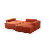 Casa si Gradina - Mobilier - Canapele si coltare - Coltare - Coltar extensibil, Hanah Home, lemn fag si pal, portocaliu, 260x170x78 cm, 560ARE2223 - Infinity.ro