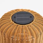 Casa si Gradina - Corpuri si surse de iluminat - Veioze si lampi - Veioze - Veioza, Opviq, ratan, negru stejar, 35x53 cm, solar - Infinity.ro