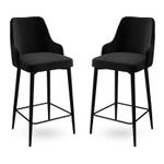 Casa si Gradina - Mobilier - Scaune si fotolii - Tabureti - Set taburete bar, Hanah Home, metal, negru, 45x43x105 cm, 2 bucati - Infinity.ro