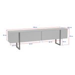 Casa si Gradina - Mobilier - Comode si corpuri - Comode - Comoda tv, Hanah Home, pal melaminat, travertin si auriu, 180x45x30 cm - Infinity.ro