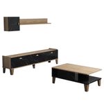 Casa si Gradina - Mobilier - Seturi de mobilier - Seturi living - Set mobilier living, Hanah Home, pal melaminat, stejar marmura - Infinity.ro