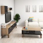 Casa si Gradina - Mobilier - Seturi de mobilier - Seturi living - Set mobilier living, Hanah Home, pal melaminat, stejar marmura - Infinity.ro