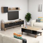 Casa si Gradina - Mobilier - Seturi de mobilier - Seturi living - Set mobilier living, Hanah Home, pal melaminat, stejar marmura - Infinity.ro