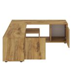 Casa si Gradina - Mobilier - Comode si corpuri - Comode - Comoda tv, Hanah Home, pal melaminat, stejar, 125x40x35 cm - Infinity.ro