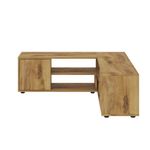 Casa si Gradina - Mobilier - Comode si corpuri - Comode - Comoda tv, Hanah Home, pal melaminat, stejar, 125x40x35 cm - Infinity.ro