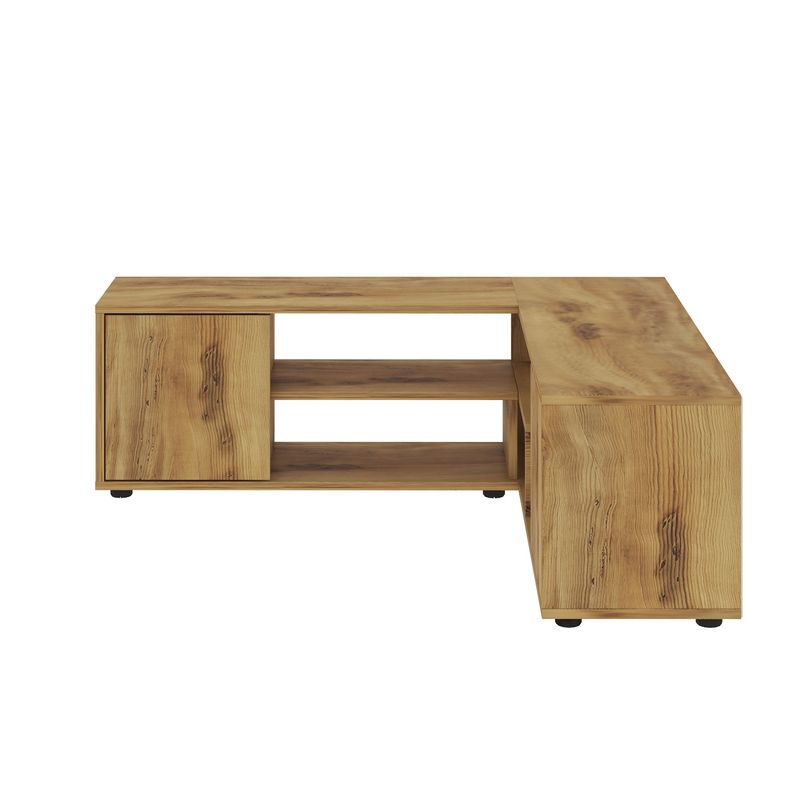 Casa si Gradina - Mobilier - Comode si corpuri - Comode - Comoda tv, Hanah Home, pal melaminat, stejar, 125x40x35 cm - Infinity.ro
