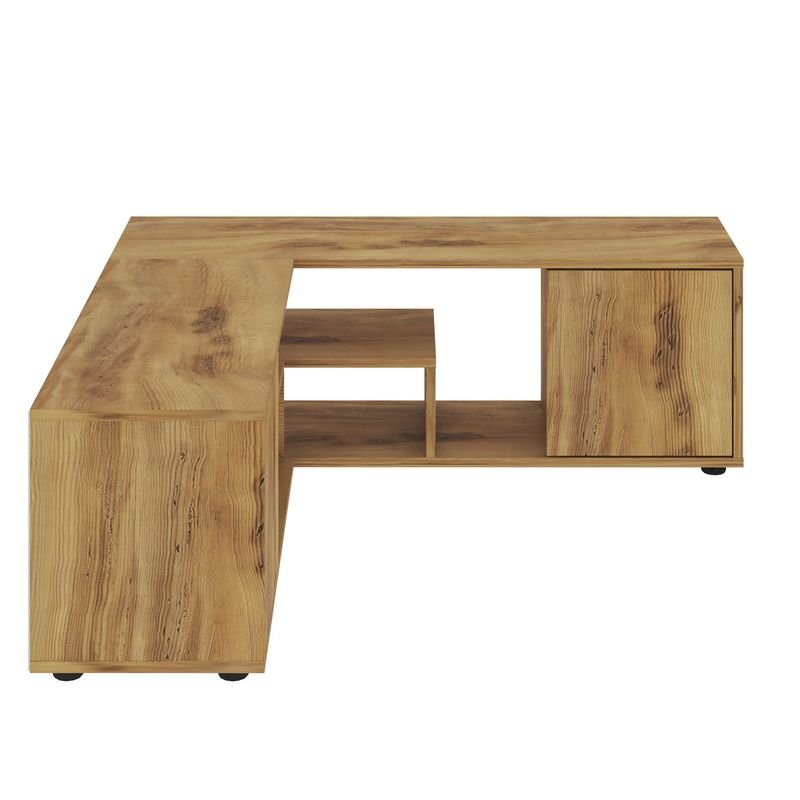 Casa si Gradina - Mobilier - Comode si corpuri - Comode - Comoda tv, Hanah Home, pal melaminat, stejar, 125x40x35 cm - Infinity.ro