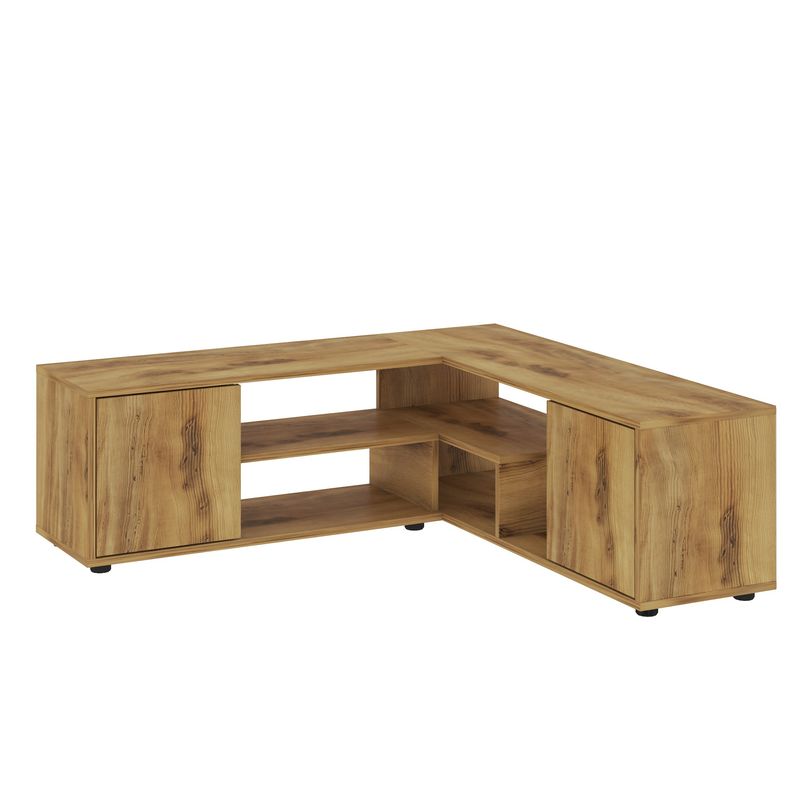 Casa si Gradina - Mobilier - Comode si corpuri - Comode - Comoda tv, Hanah Home, pal melaminat, stejar, 125x40x35 cm - Infinity.ro