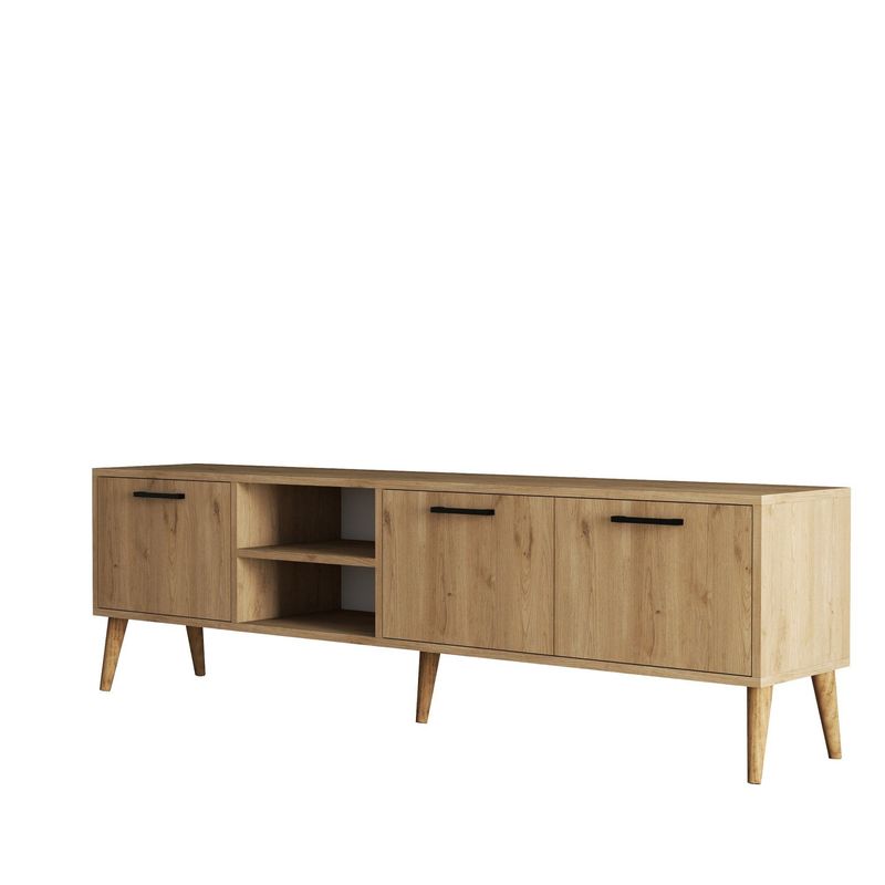 Casa si Gradina - Mobilier - Seturi de mobilier - Seturi living - Set mobilier living, Hanah Home, pal melaminat, stejar, stand tv 180x53x35 cm, masuta cafea 90x54x41,6 cm - Infinity.ro