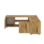 Casa si Gradina - Mobilier - Comode si corpuri - Comode - Comoda tv, Hanah Home, pal melaminat, stejar, 125x40x35 cm - Infinity.ro