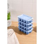 Casa si Gradina - Bucatarie si vesela - Accesorii bar - Forme cuburi de gheata - Forme cuburi de gheata, Hermia, plastic, albastru, 7.5x12.5x3.5 cm, set 4 bucati - Infinity.ro