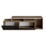 Casa si Gradina - Mobilier - Comode si corpuri - Comode - Comoda tv, Hanah Home, pal melaminat, nuc si negru, 149.8x35.3x42.9 cm - Infinity.ro