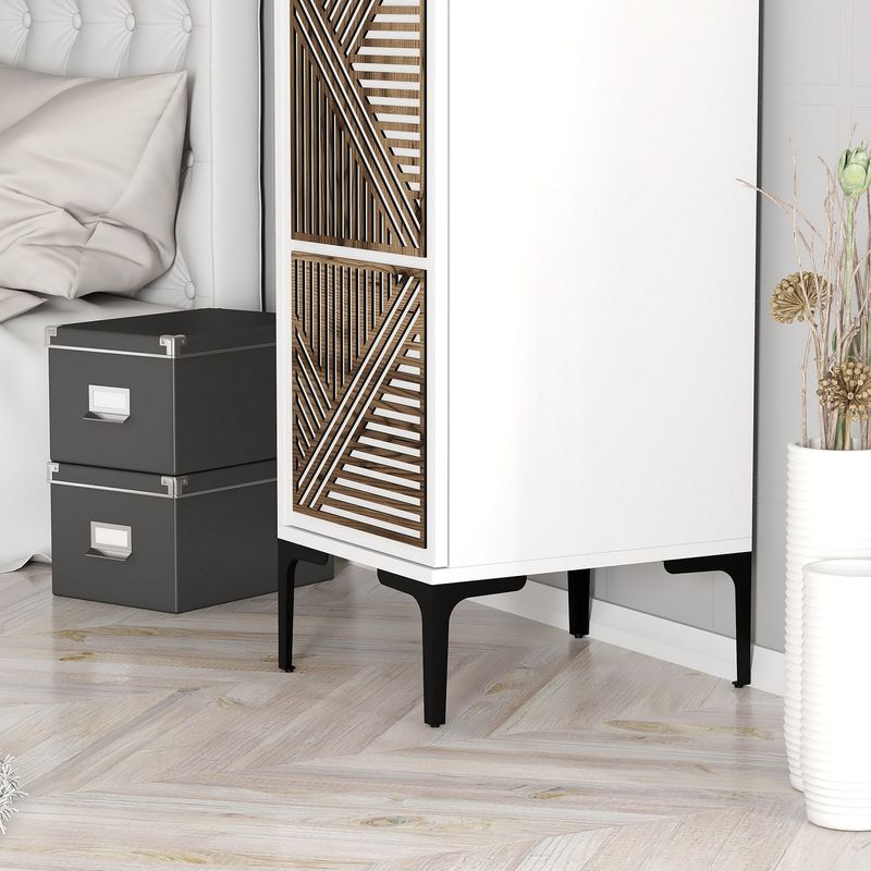 Casa si Gradina - Mobilier - Dulapuri si sifoniere - Sifoniere - Sifonier, Hanah Home, pal melaminat, alb, 40x47.5x201.4 cm, 845HCT5403 - Infinity.ro