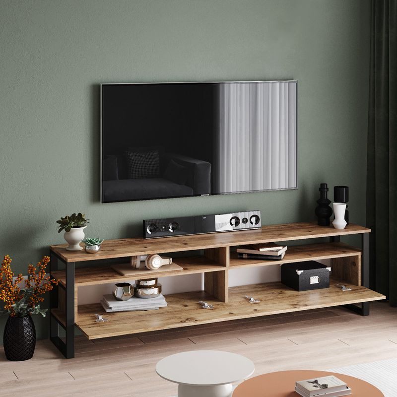 Casa si Gradina - Mobilier - Comode si corpuri - Comode - Comoda tv, Hanah Home, pal melaminat, pin atlantic, 180x35.5x56 cm - Infinity.ro
