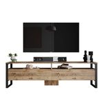 Casa si Gradina - Mobilier - Comode si corpuri - Comode - Comoda tv, Hanah Home, pal melaminat, pin atlantic, 180x35.5x56 cm - Infinity.ro