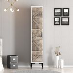 Casa si Gradina - Mobilier - Dulapuri si sifoniere - Sifoniere - Sifonier, Hanah Home, pal melaminat, alb, 40x47.5x201.4 cm, 845HCT5403 - Infinity.ro