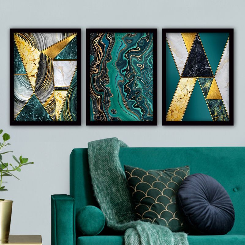 Casa si Gradina - Decoratiuni - Tablouri - Set tablouri decorative cu rama, Wallxpert, mdf, multicolor, 35x45 cm, 3 piese, 364LUL1381 - Infinity.ro