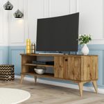 Casa si Gradina - Mobilier - Comode si corpuri - Comode - Comoda tv, Hanah Home, pal melaminat, nuc, 120x29.5x44.6 cm - Infinity.ro