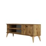 Casa si Gradina - Mobilier - Comode si corpuri - Comode - Comoda tv, Hanah Home, pal melaminat, nuc, 120x29.5x44.6 cm - Infinity.ro