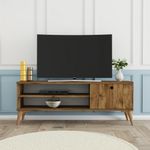 Casa si Gradina - Mobilier - Comode si corpuri - Comode - Comoda tv, Hanah Home, pal melaminat, nuc, 120x29.5x44.6 cm - Infinity.ro