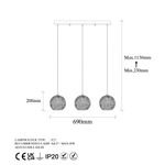 Casa si Gradina - Corpuri si surse de iluminat - Lustre si pendule - Candelabru, Opviq, metal, negru, 69x17x113 cm - Infinity.ro