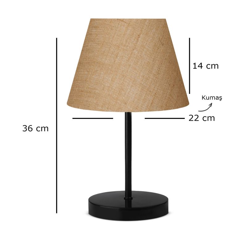 Casa si Gradina - Corpuri si surse de iluminat - Veioze si lampi - Veioze - Veioza, Opviq, metal, crem, 36 cm - Infinity.ro