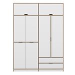 Casa si Gradina - Mobilier - Dulapuri si sifoniere - Sifoniere - Sifonier, Hanah Home, pal melaminat, alb dore, 185x52x253 cm - Infinity.ro