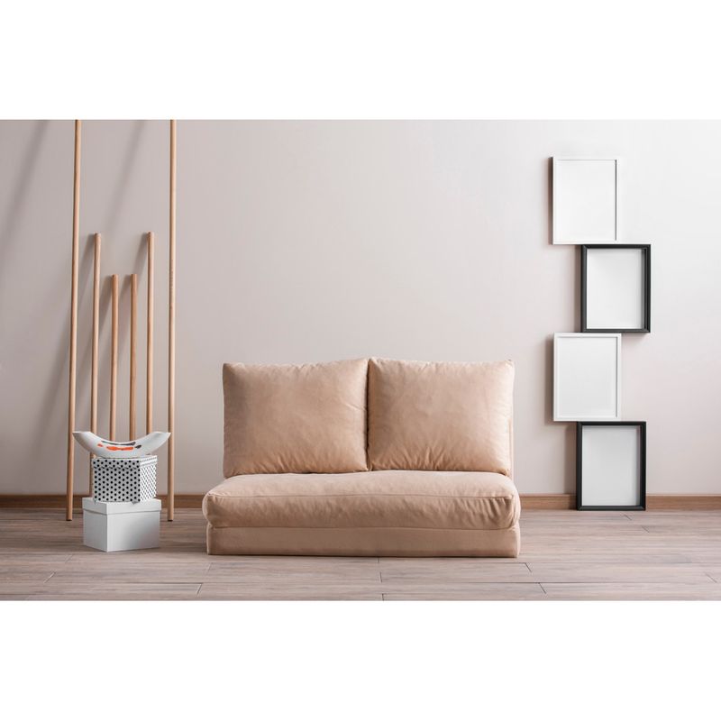 Casa si Gradina - Mobilier - Canapele si coltare - Canapele - Canapea extensibila, Hanah Home, metal, crem, 185x120 cm - Infinity.ro