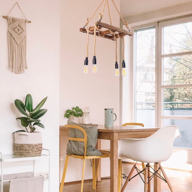 Casa si Gradina - Corpuri si surse de iluminat - Lustre si pendule - Candelabru, Opviq, lemn, natur, 60x34x100 cm - Infinity.ro