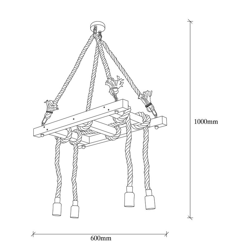 Casa si Gradina - Corpuri si surse de iluminat - Lustre si pendule - Candelabru, Opviq, lemn, natur, 60x34x100 cm - Infinity.ro