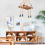 Casa si Gradina - Corpuri si surse de iluminat - Lustre si pendule - Candelabru, Opviq, lemn, natur, 60x34x100 cm - Infinity.ro