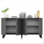 Casa si Gradina - Mobilier - Comode si corpuri - Console - Consola, Hanah Home, pal melaminat, antracit auriu, 150x40x80 cm - Infinity.ro