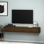 Casa si Gradina - Mobilier - Comode si corpuri - Comode - Comoda tv, Hanah Home, pal melaminat, nuc, 180x31.4x26 cm - Infinity.ro