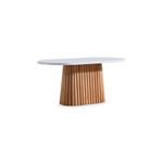 Casa si Gradina - Mobilier - Mese si birouri - Mese bucatarie si dining - Masa de dining, Hanah Home, lemn de fag, alb si natur, 170x90x75 cm - Infinity.ro