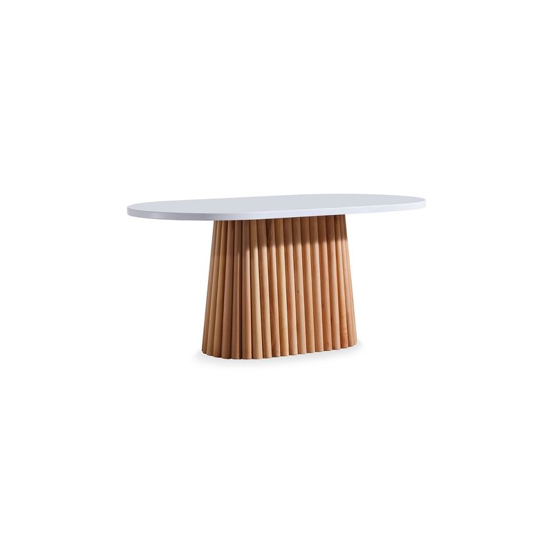 Casa si Gradina - Mobilier - Mese si birouri - Mese bucatarie si dining - Masa de dining, Hanah Home, lemn de fag, alb si natur, 170x90x75 cm - Infinity.ro