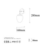 Casa si Gradina - Corpuri si surse de iluminat - Plafoniere, aplice si spoturi - Aplica de perete, Opviq, metal, vintage, 12x16x28 cm - Infinity.ro