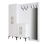 Casa si Gradina - Mobilier - Organizare si depozitare - Cuiere - Cuier, Hanah Home, panou aglomerat melaminat, alb, 180x35x200 cm - Infinity.ro