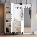Casa si Gradina - Mobilier - Organizare si depozitare - Cuiere - Cuier, Hanah Home, panou aglomerat melaminat, alb, 180x35x200 cm - Infinity.ro