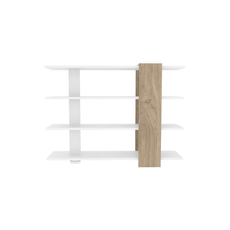 Casa si Gradina - Mobilier - Biblioteci si rafturi - Biblioteci - Biblioteca, Hanah Home, pal melaminat, alb si nuc, 120x30x90 cm - Infinity.ro