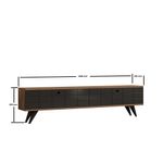 Casa si Gradina - Mobilier - Comode si corpuri - Comode - Comoda tv, Hanah Home, pal melaminat, pin atlantic si antracit, 160x35x25 cm - Infinity.ro