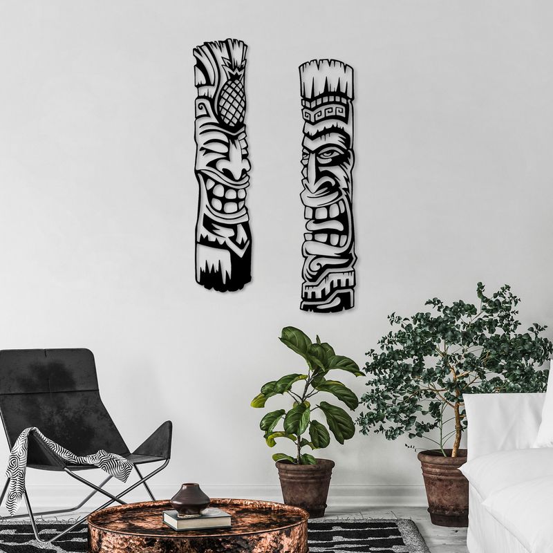 Casa si Gradina - Decoratiuni - Decoratiuni perete - Accesoriu decorativ de perete, Wallxpert, metal, negru, 20x84 cm - Infinity.ro