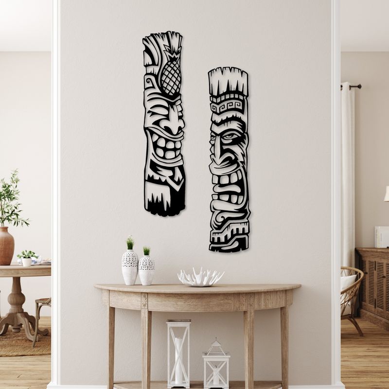 Casa si Gradina - Decoratiuni - Decoratiuni perete - Accesoriu decorativ de perete, Wallxpert, metal, negru, 20x84 cm - Infinity.ro