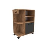 Casa si Gradina - Mobilier - Mobilier baie - Corpuri baie - Dulap multifunctional, Hanah Home, pal melaminat, pin atlantic, antracit, 60x35x80.9 cm - Infinity.ro