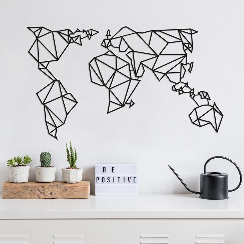 Casa si Gradina - Decoratiuni - Decoratiuni perete - Accesoriu decorativ de perete, Wallxpert, metal, negru, 100x58 cm - Infinity.ro